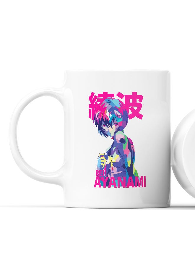 LIT Neon Genesis Evangelion Mug Neon Genesis Evangelion Mug for Coffee Futuristic Rei Ayanami Gift Mug Neon Anime Character Fan city of Tokyo-3-Anime Character Fan - Image 2