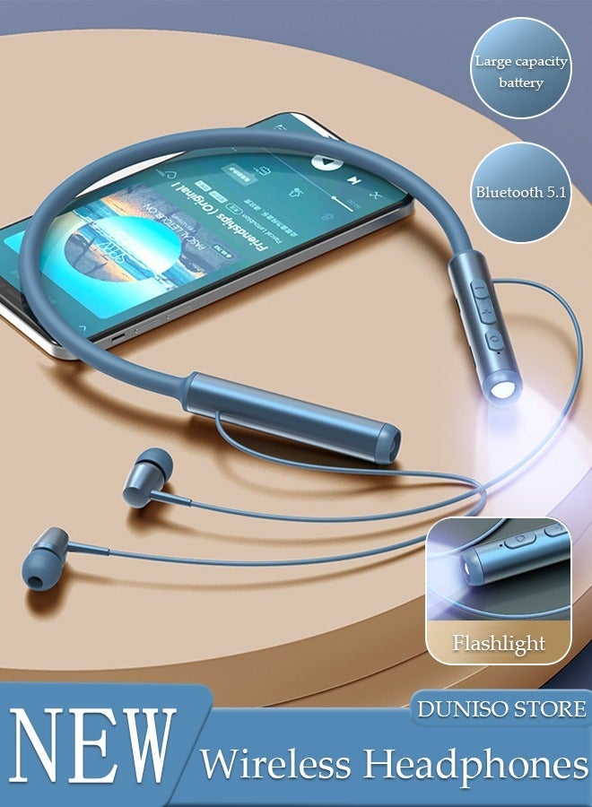 DUNISO Wireless Bluetooth Headphones With Light Foldable Wireless Sport Earphones with Mic for Gym Running Driving Noise-canceling Headset with TF Card Slot - Image 1