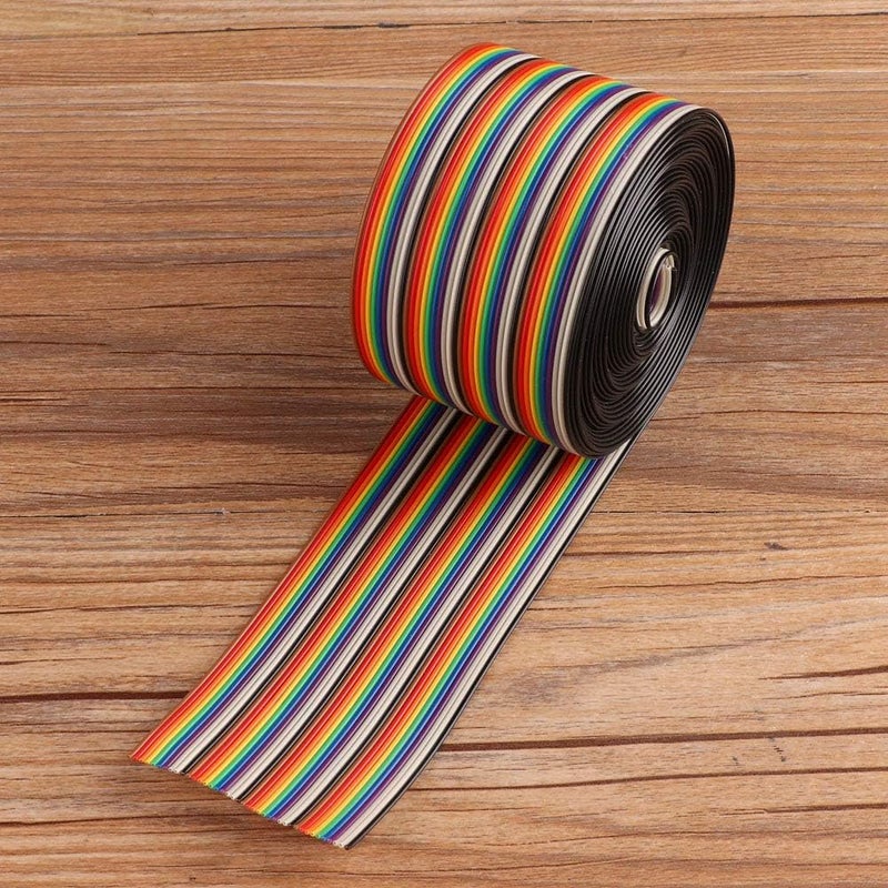 1.27mm Spacing Pitch Cable 40P Flat Rainbow Ribbon Cable Wire Durable Flexible for Electronic Electrical Equipment Internal Wiring 5.08cm Width 1 2 3 4 5 Meters Optional (3 Meters Long) - Image 4