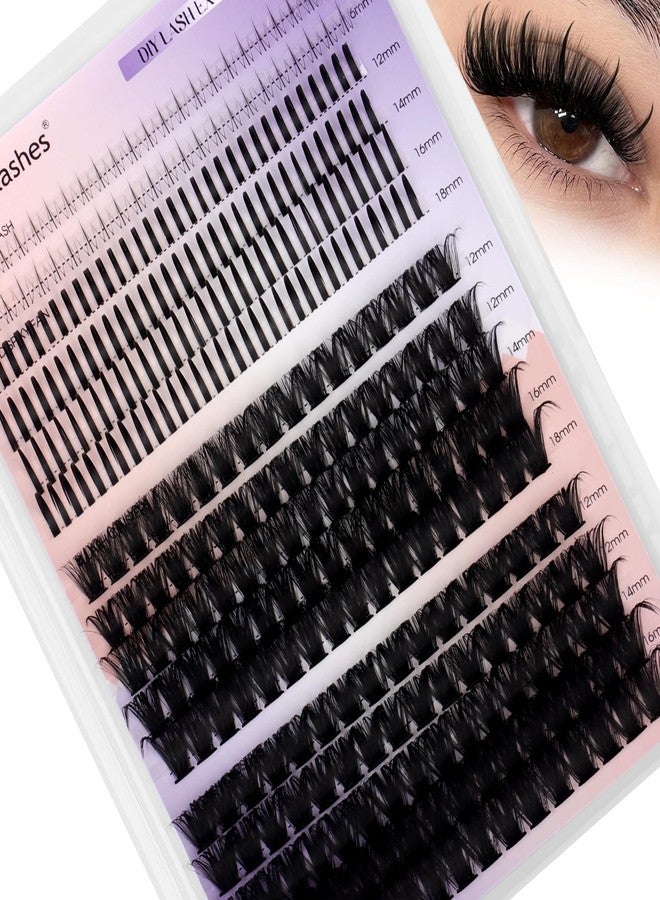 WENDY LASHES DIY Lash Clusters with Spikes Bottom Eyelash Clusters Spike Manga Individual Lashes Clusters Natural Look Eyelash Clusters Bottom Lashes Wispy Cluster Eyelash Extensions(80+100,12-18mm,0.07D) - Image 1