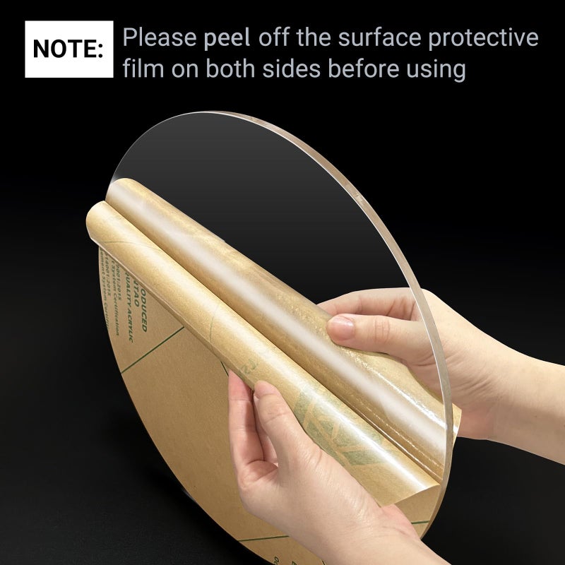 iteshuai 4 Pieces 1/8" Round Plexiglass Sheet, 6 Inch Diameter Clear Acrylic Circle, Cake Disk Acrylic Sheet, Plexiglass Table Top, Round Acrylic Backdrop - Image 3