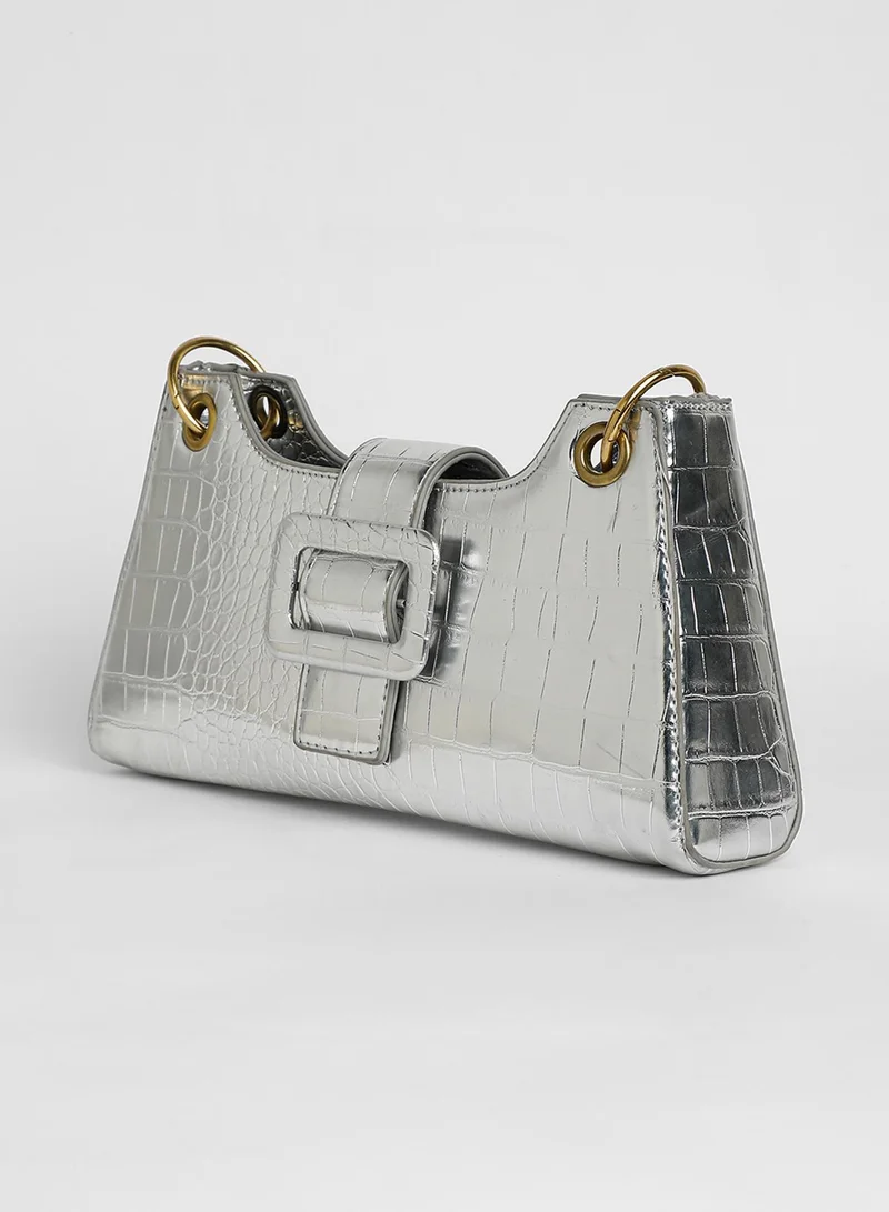 Haute Sauce The Croc Buckle Shoulder Bag