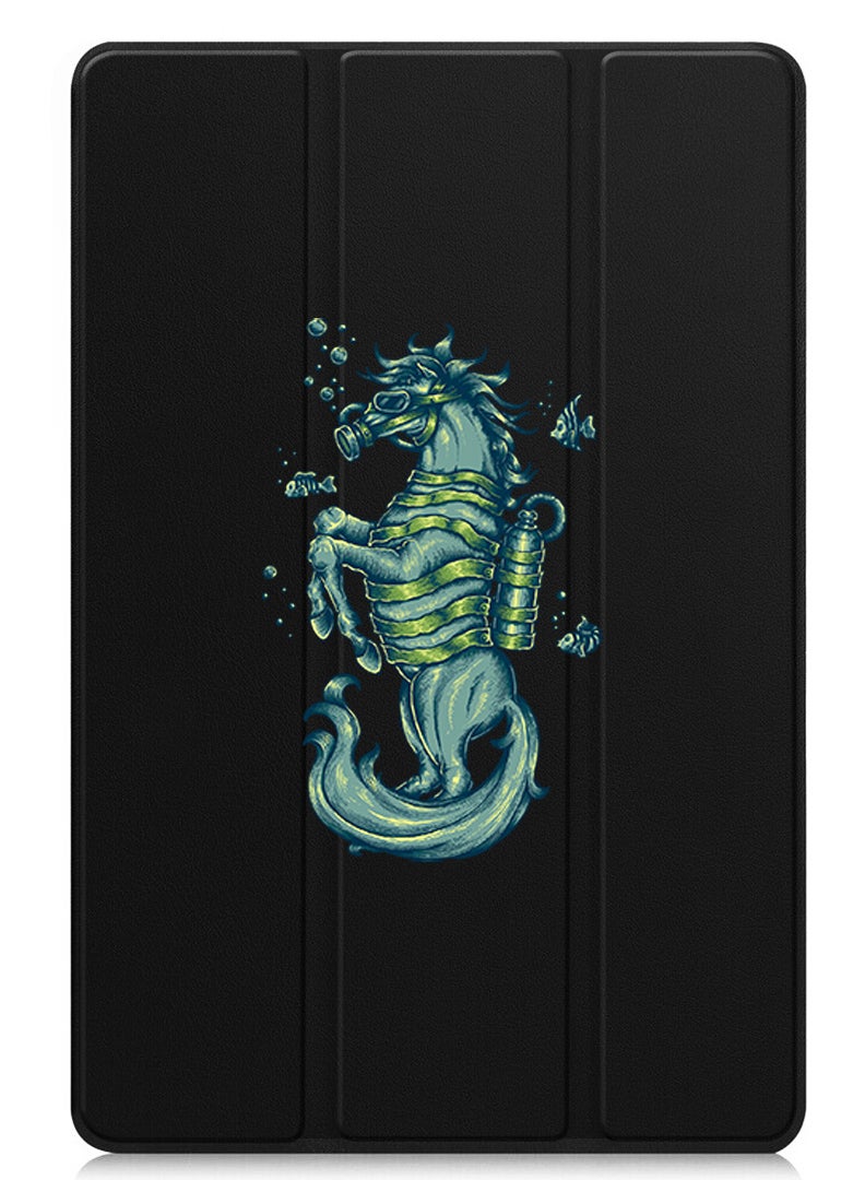 Theodor Protective Flip Case For OnePlus Pad 2 (2024) & OnePlus Pad Pro (2024) With Trifold Stand Auto Wake Sleep Shockproof Cover Seahorse - Image 1