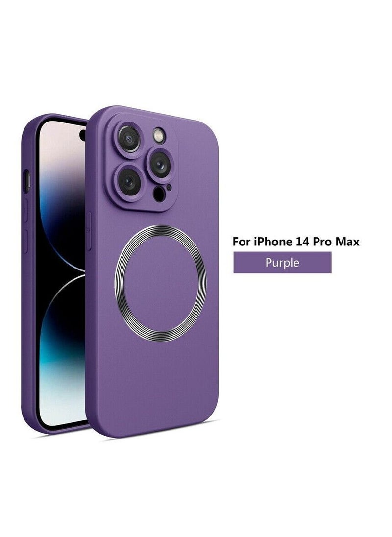 HEXABEX - iPhone 14 Pro Max Case, Protective Magsafe Soft TPU Case for Apple iPhone 14 Pro Max 6.7" Purple - Image 1