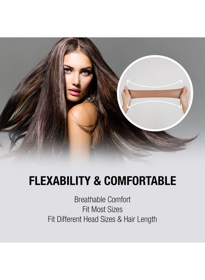 STUDIO LIMITED 12 Pcs Perfect Fit Ultra Thin & Expandable Stocking Wig Cap Each Pack Contains 2 Wig Caps (6 Pack Natural Beige) - Image 3