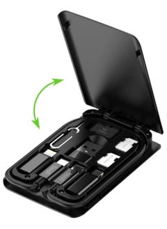 Smart Adapter Card Storage Box, Data Cable Card, Portable and Compact USB-C/USB-A/Micro-USB/Lightning Charging Cable kit, Compatible with iPhone, Samsung, Digital Cameras