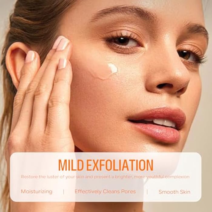 FREEORR Orange Exfoliating Gel for Face and Body, Deep Clean Pores, Remove Blackheads, Exfoliating Moisturizing Facial Scrub Exfoliator Natural Orange Peeling Gel for All Types Skin-2 PCS - Image 4