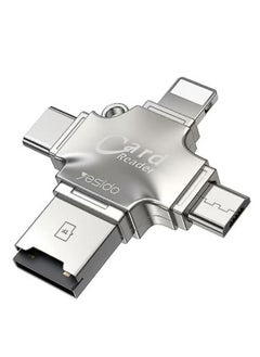 Yesido GS13 Multifunction Card Reader USB 2.0 Super Fast Data Transmission Silver  - Image 1