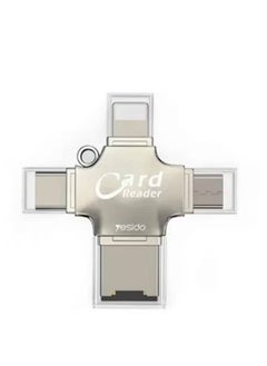 Yesido GS13 Multifunction Card Reader USB 2.0 Super Fast Data Transmission Silver  - Image 2