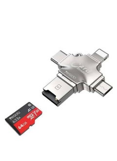 Yesido GS13 Multifunction Card Reader USB 2.0 Super Fast Data Transmission Silver  - Image 3
