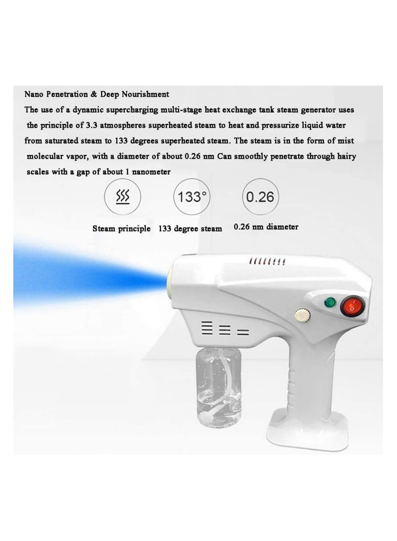 جهاز بخار للوجه ٢٤٠ فولت ١٢٠٠ واط ضوء ازرق و بخاخ ماء - Image 4