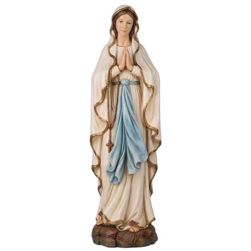 BC BUILDCLASSIC BC Catholic Our Lady of Lourdes Statue 145 H Blessed Virgin Mary Figure for Altar Catholic Gift for Mom Religious dcor for Home Renaissance Sculpture Handmade by Buildclassic - Image 1