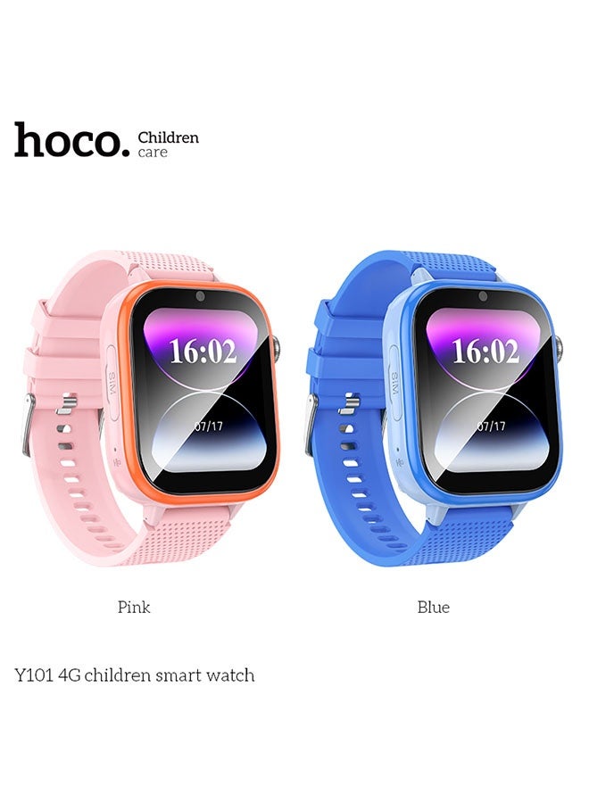 هوكو. ساعة أطفال - ساعة ذكية من هوكو Y101 للأطفال - وردي (تدعم شبكة 4G - GPS) - Image 5
