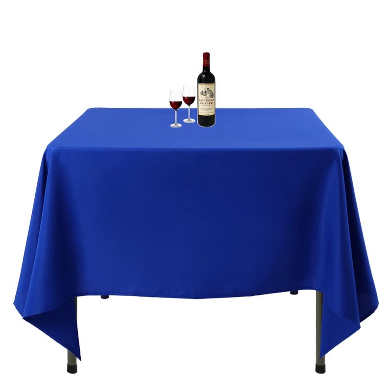 Waysle Waysle Square Tablecloth 85 x 85 Inch Royal Blue Table Cloth for Square or Round Tables in Washable Polyester Great for Wedding Restaurant Party Banquet Decoration 