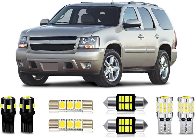 MEALAM White LED Bulbs Package Kit for Chevy Tahoe/Yukon - Image 1