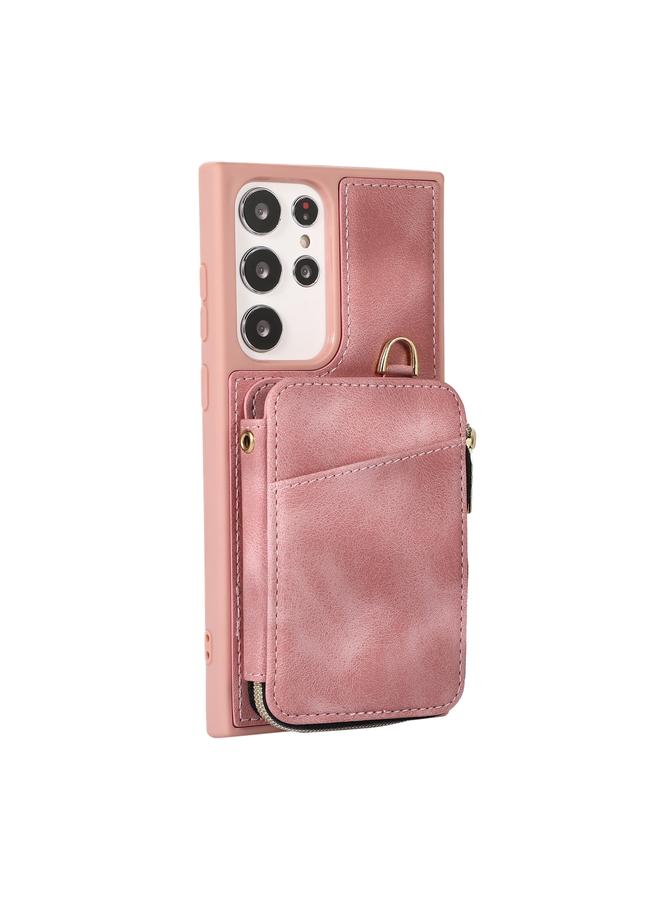 erorex Case For Samsung Galaxy S22 Ultra 5G Zipper Card Bag Back Cover Phone Case - Image 2