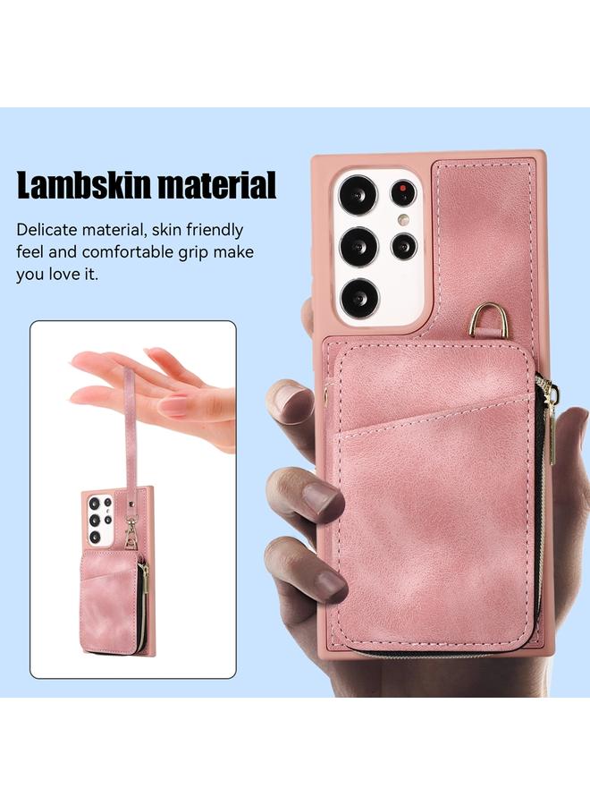 erorex Case For Samsung Galaxy S22 Ultra 5G Zipper Card Bag Back Cover Phone Case - Image 3