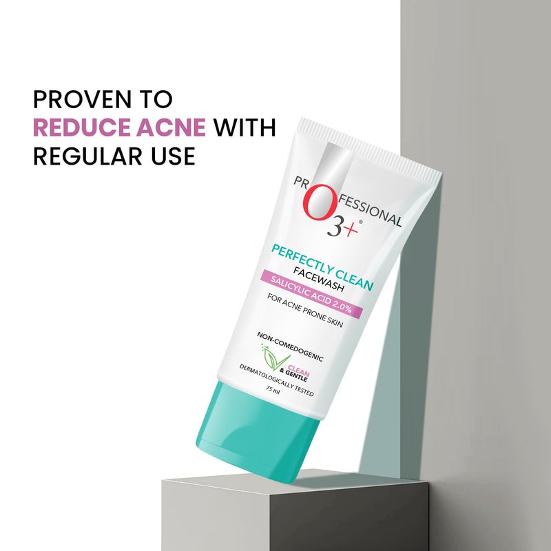O3 Perfectly Clean Face Wash With Salicylic Acid 2 For Acne Prone Skin 75ml - Image 3