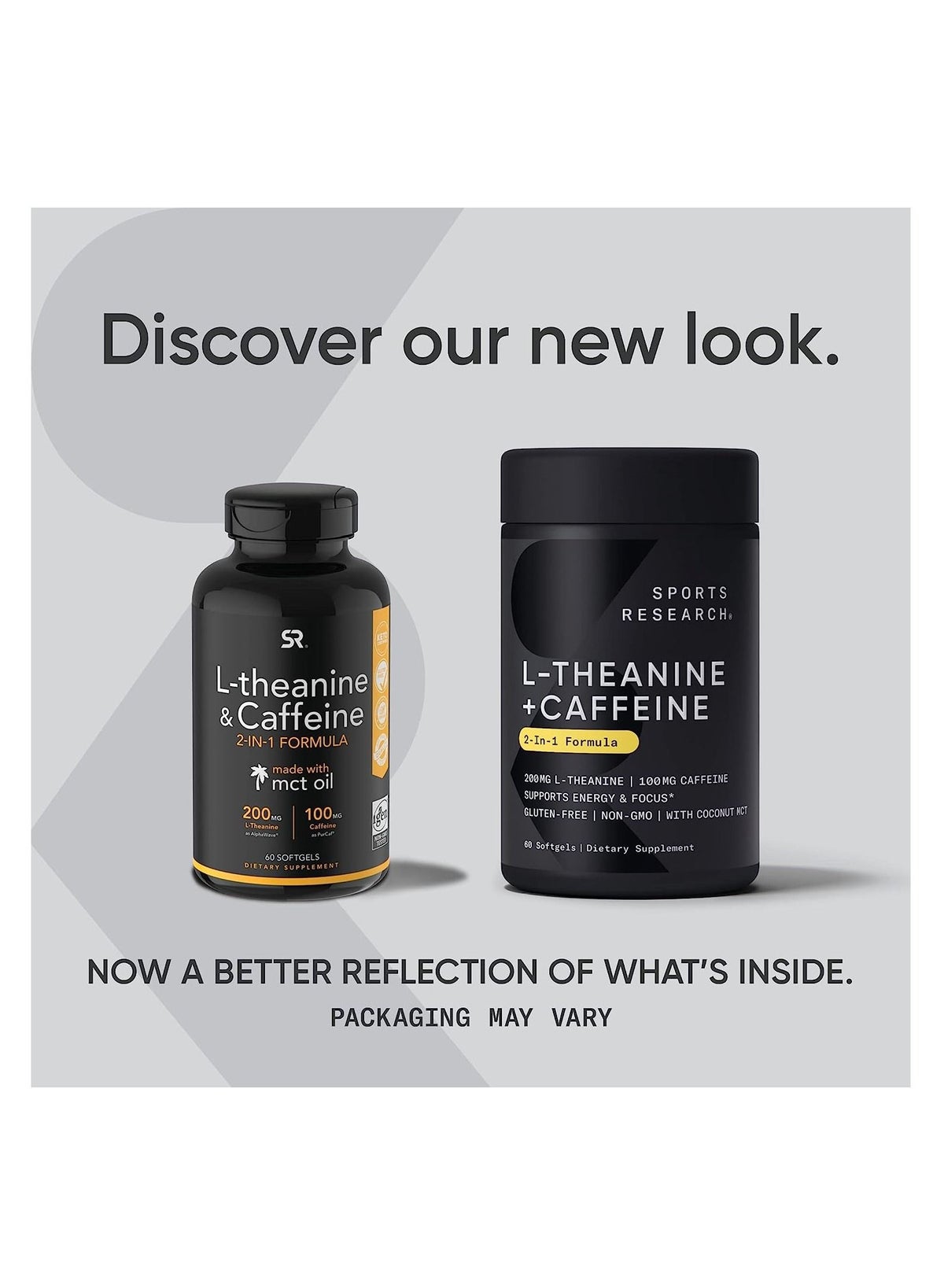 Sports Research, L-Theanine 200 Mg & Caffeine 100 Mg 60 Softgels
