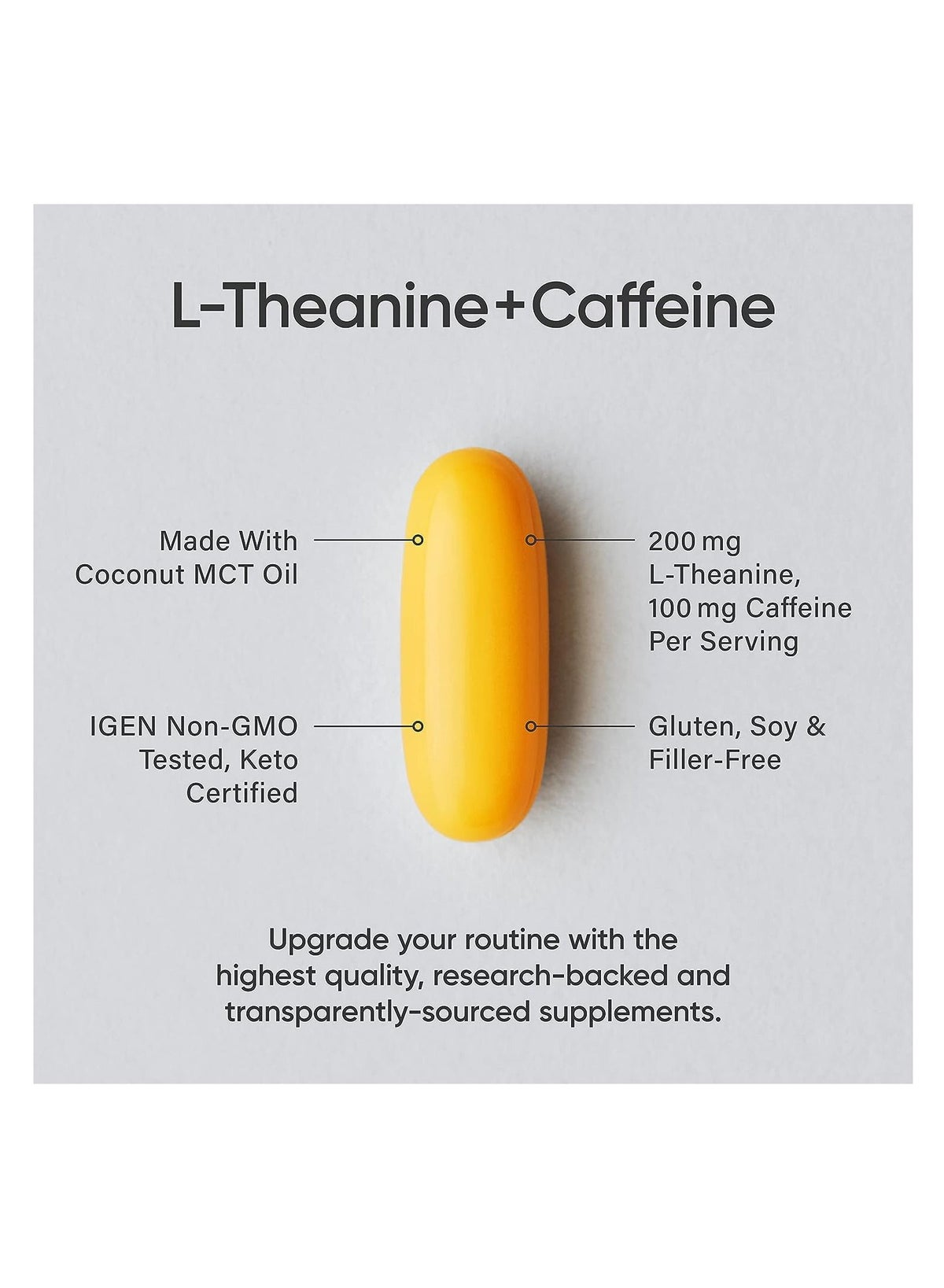 Sports Research, L-Theanine 200 Mg & Caffeine 100 Mg 60 Softgels
