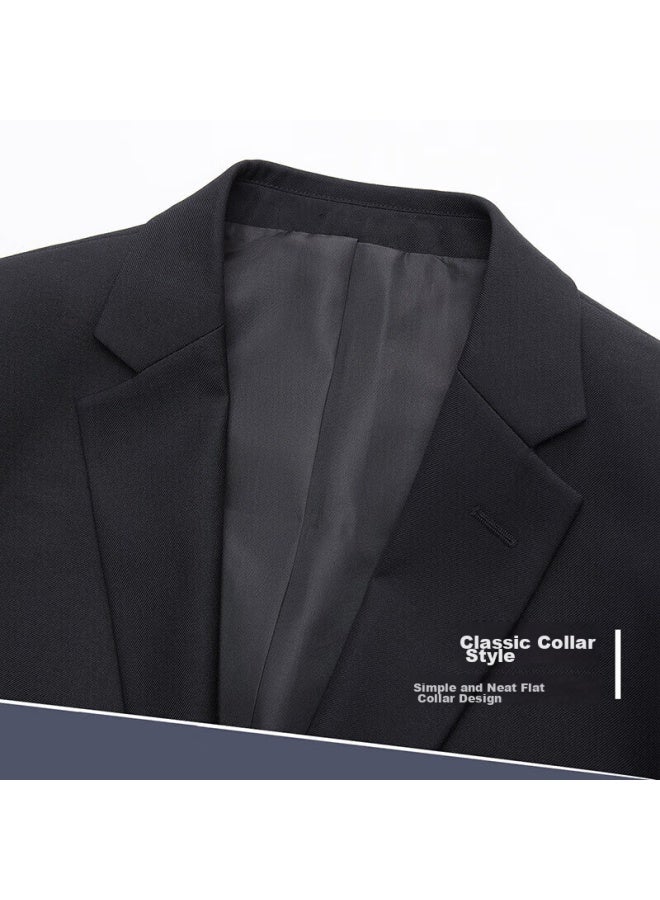 Romon Suit Set For Men, Small Suit Jacket, Professional Formal Wear, Slim Fit Casual Groomsman Suit, Navy Blue 6XL - Image 5