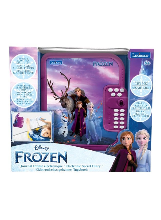 Lexibook , Frozen: Electronic Diary with Pen and Notebook Included, Interactive, Password Protected, Fun Functions, Sound Effects, Purple/Blue, SD50FZ - Image 5