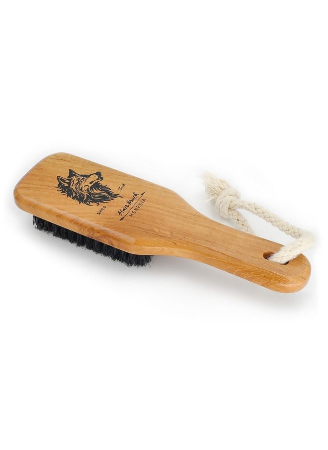 menesia Menesia Soft Bristle Brush - Boar Bristle for Men and Women, Slicking Back, Fine and Sleek Hair - Beard Brush (wolf)  - Image 3