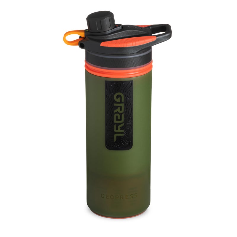 GRAYL GeoPress 24 oz Water Purifier Bottle - Filter for Hiking, Camping, Survival, Travel (Oasis Green) - Image 1