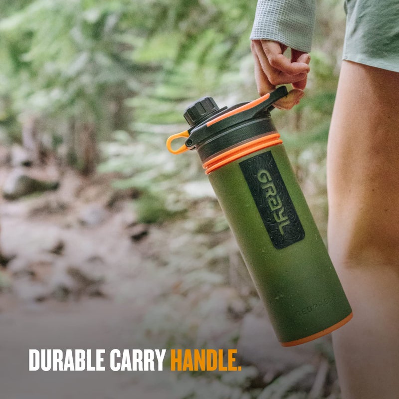 GRAYL GeoPress 24 oz Water Purifier Bottle - Filter for Hiking, Camping, Survival, Travel (Oasis Green) - Image 4