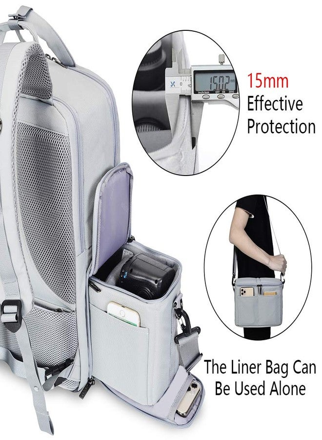 CADeN Camera Backpack w/ 15.6" Laptop Compartment, USB Charge Port, Tripod Holder, Rain Cover Compatible for Sony Canon Nikon - Image 3