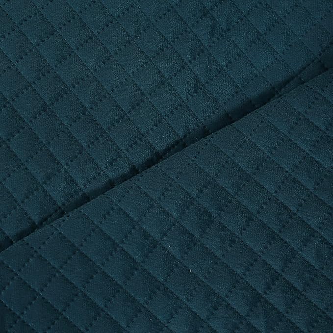 STITCHNEST 1 Seater Quilted Velvet Sofa Cover with Tassels | Elegant Castleton Green Sofa Protector for Living Room | Soft, Washable | Perfect for Enhancing Living Room Interiors - Image 4