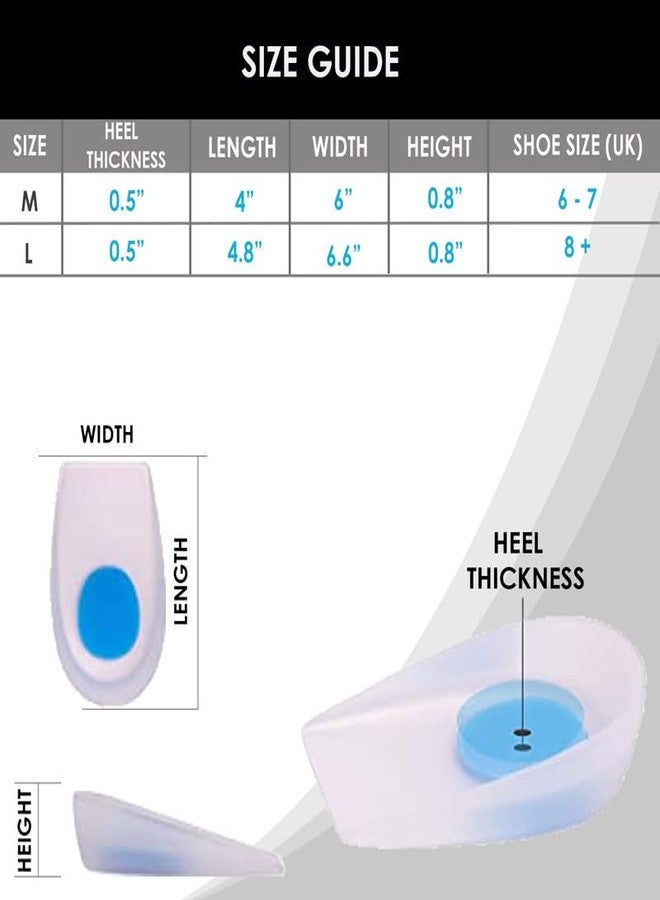Orthotech 1 Pair Silicon Heel Pads for Heel Pain Relief | Gel Heel Cups | Soft Cushioning for Foot Pain Relief | Shock Absorption Insoles for Comfort and Support - Image 5