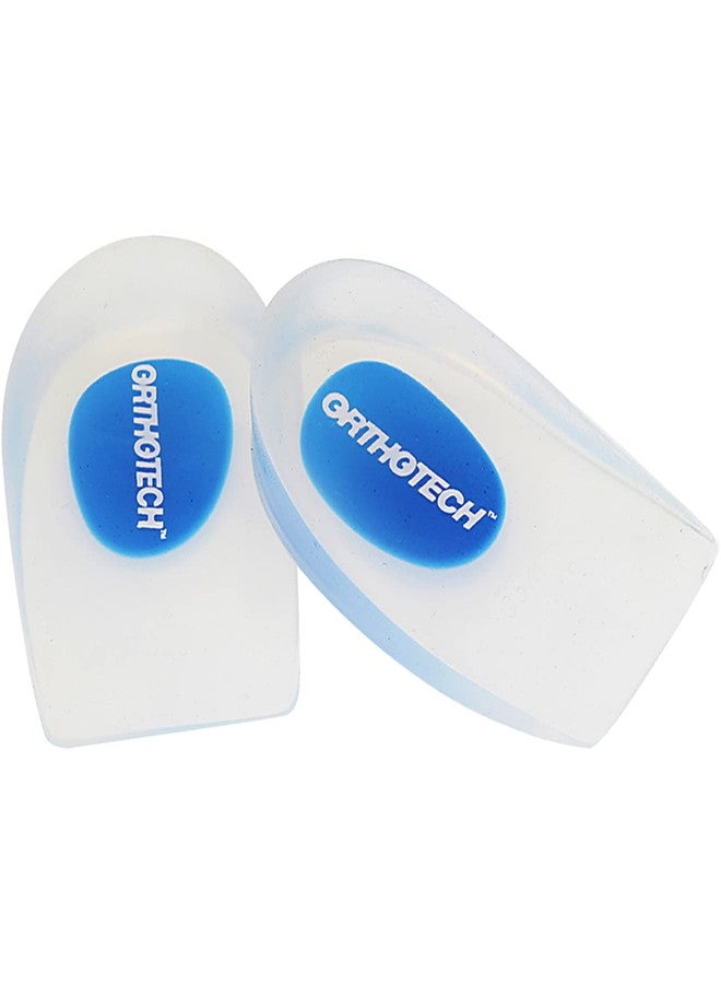 Orthotech 1 Pair Silicon Heel Pads for Heel Pain Relief | Gel Heel Cups | Soft Cushioning for Foot Pain Relief | Shock Absorption Insoles for Comfort and Support - Image 1