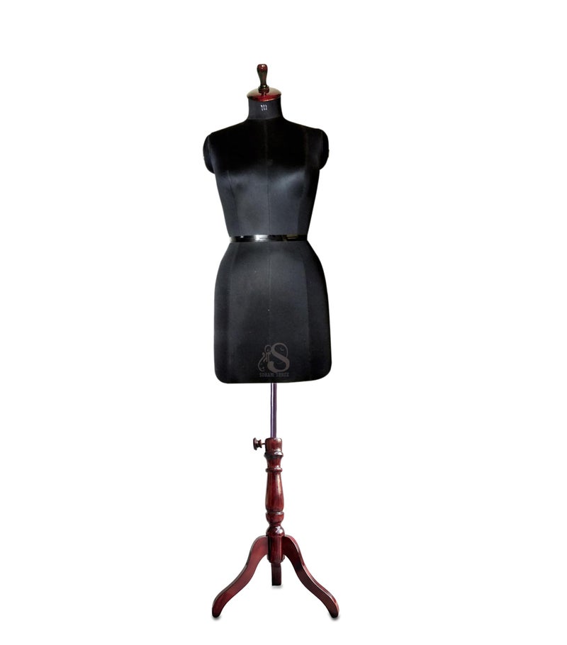 SOHAM SHREE ® Female Dress Wooden Stand Form Wheel Base Mannequin Store Display Dummy - (12) Mannequin Dummy Model Hanger Dress Kurti Display Stand - Image 1