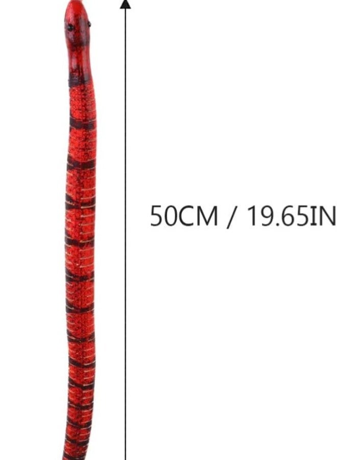 klarako 8Pcs Realistic Snake Toys Wooden Wiggly Snakes Flexible Jointed Lifelike Snakes Wild Life Toys Fake Snake Toy Wood Snake Figure for Halloween Decor Prank Props Random Color  - Image 2