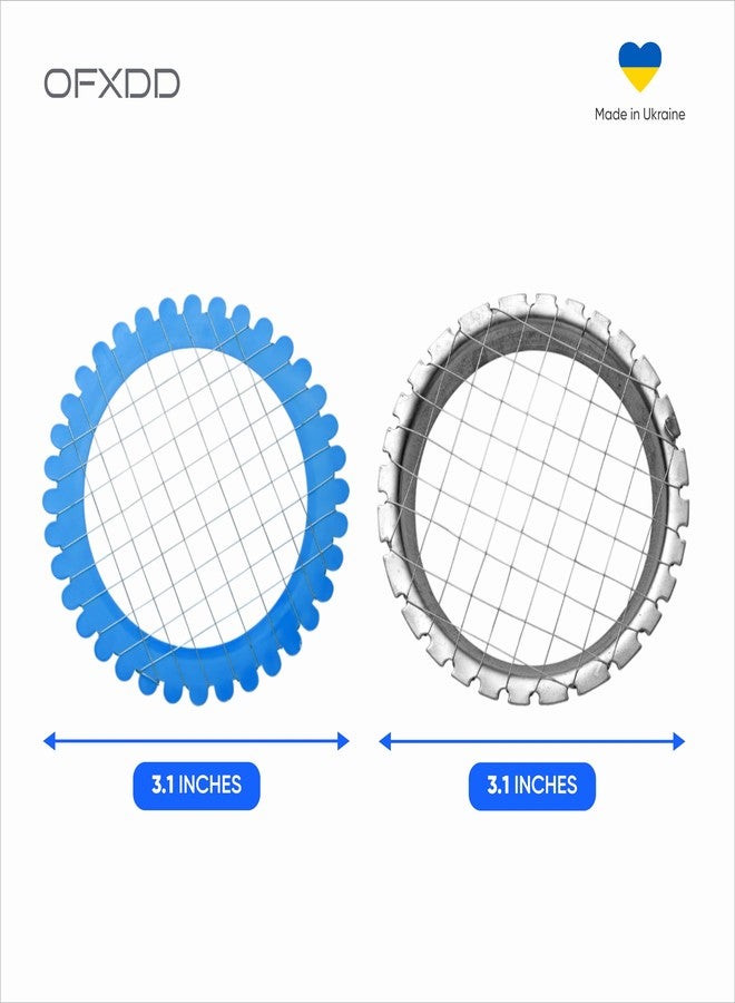 OFXDD Egg Dicer for Hard Boiled Eggs - Egg Salad Chopper Grid, Manual - Potato, Carrot & Egg Cutter Plastic & Metal - Wire Grid for Salads, Sandwiches and Appetizers, Set of 2 - Image 3