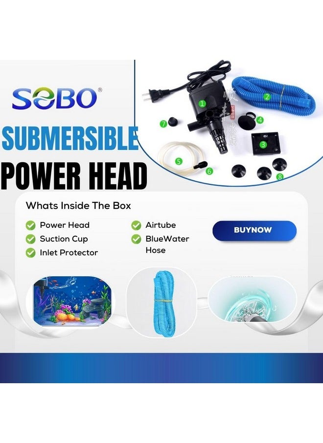 VAYINATO SOBO (WP-3880 | 35W | 2500L/H | Max Lifting Height : 1.8m) Aquarium Submersible Pump Power Head  - Image 4