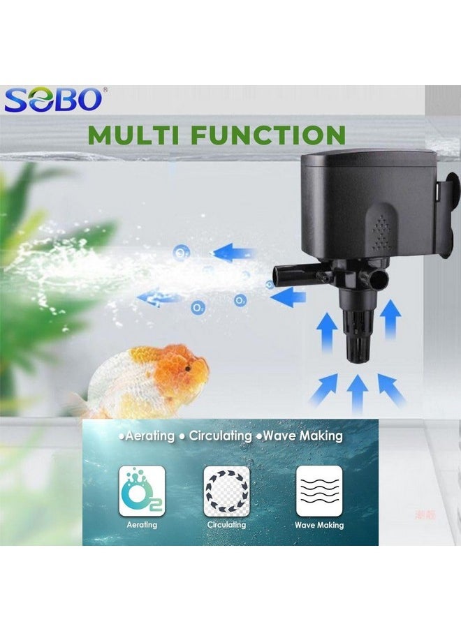 VAYINATO SOBO (WP-3880 | 35W | 2500L/H | Max Lifting Height : 1.8m) Aquarium Submersible Pump Power Head  - Image 2