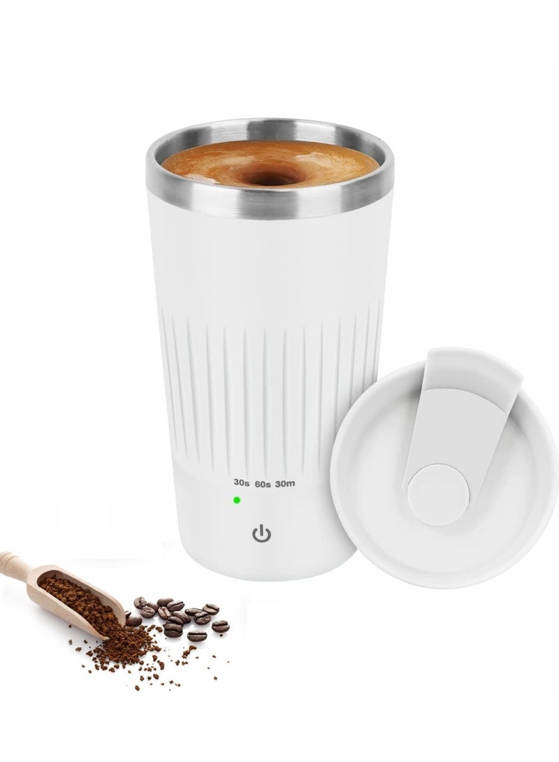 XiuWoo Portable Electric Self Stirring Coffee Mug ,Rechargeable Stainless Steel Auto Self Mixing Cup with Lid, With 3 Mixing Function,400ml  Coffee Travel Mugs to Stir Coffee, Mixed Milk, Tea Office Car Use - Image 1