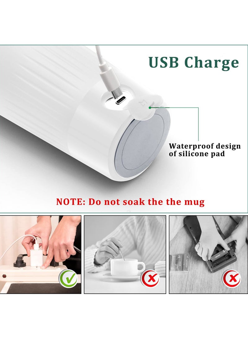 XiuWoo Portable Electric Self Stirring Coffee Mug ,Rechargeable Stainless Steel Auto Self Mixing Cup with Lid, With 3 Mixing Function,400ml  Coffee Travel Mugs to Stir Coffee, Mixed Milk, Tea Office Car Use - Image 3