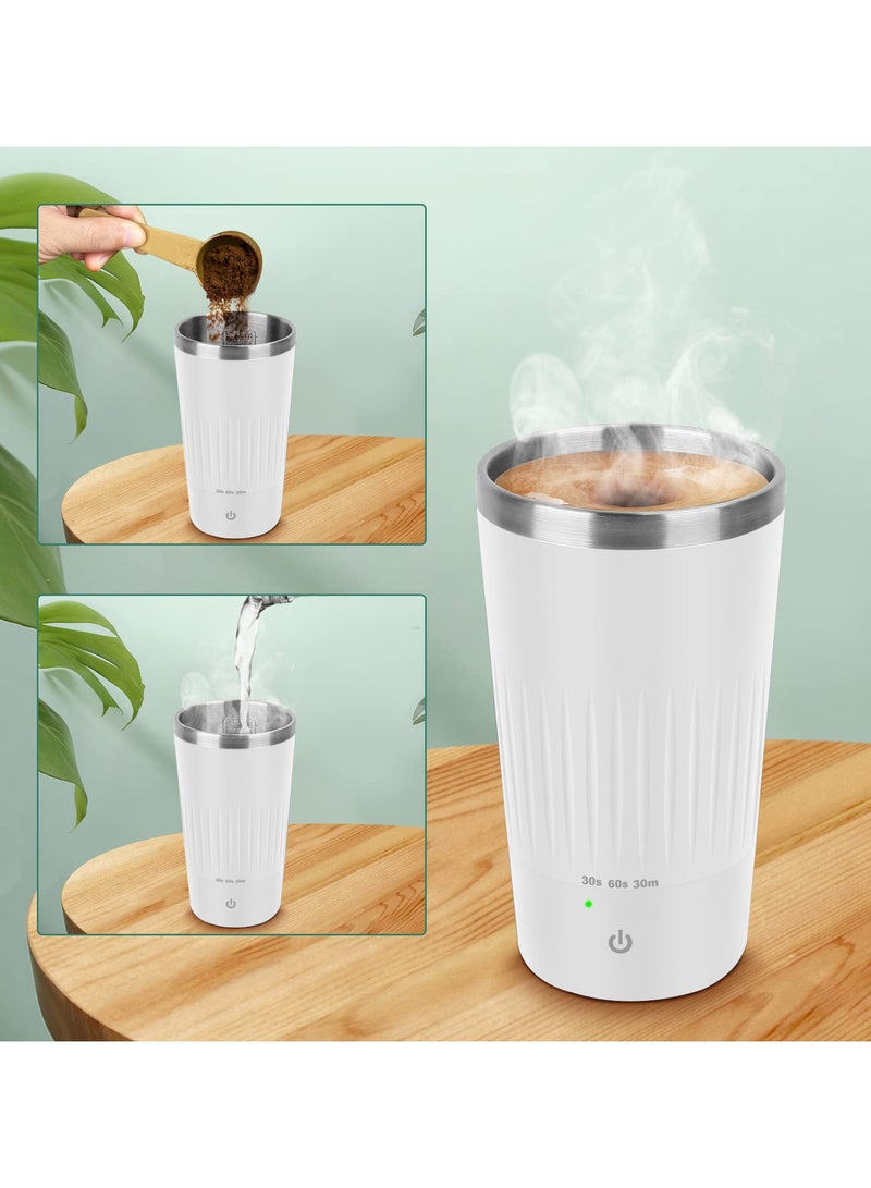 XiuWoo Portable Electric Self Stirring Coffee Mug ,Rechargeable Stainless Steel Auto Self Mixing Cup with Lid, With 3 Mixing Function,400ml  Coffee Travel Mugs to Stir Coffee, Mixed Milk, Tea Office Car Use - Image 4