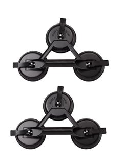 HBD SALES HBD SALES Aluminium Suction Lifter Heavy Duty Glass Suction Cup Flat Tile Suction Cup Lifter Triple Sucker Plate Moving Glass Pad for Lifting Dent Puller Multicolor 2 Pc  - Image 1