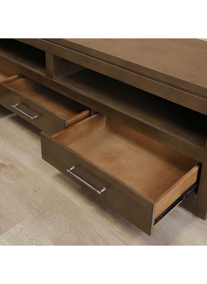 DANUBE HOME - Dakota TV Cabinet For Up To 65 Inches TV Entertainment Modern Design Wall Unit Furniture Wooden TV Stand For Living Room Bedroom TV Rack L 180 x W 45 x H 53 cm Antique Guam - Image 1