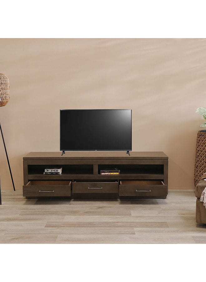 DANUBE HOME - Dakota TV Cabinet For Up To 65 Inches TV Entertainment Modern Design Wall Unit Furniture Wooden TV Stand For Living Room Bedroom TV Rack L 180 x W 45 x H 53 cm Antique Guam - Image 1