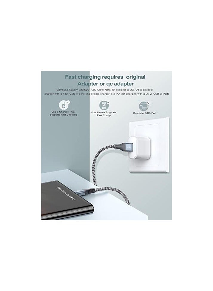 Sweguard USB C Charger Cable [2-Pack,2M], Type C Fast Charging Wire USB Charger Cord for iPhone 15 Pro Max Plus Samsung Galaxy S24 S23 S22 S21 S20, Note 20/10, Flip5, A54 A53, PS5 iPad Pro/Air - Image 3