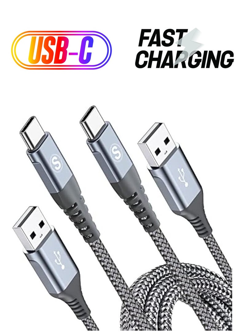 Sweguard USB C Charger Cable [2-Pack,2M], Type C Fast Charging Wire USB Charger Cord for iPhone 15 Pro Max Plus Samsung Galaxy S24 S23 S22 S21 S20, Note 20/10, Flip5, A54 A53, PS5 iPad Pro/Air - Image 1