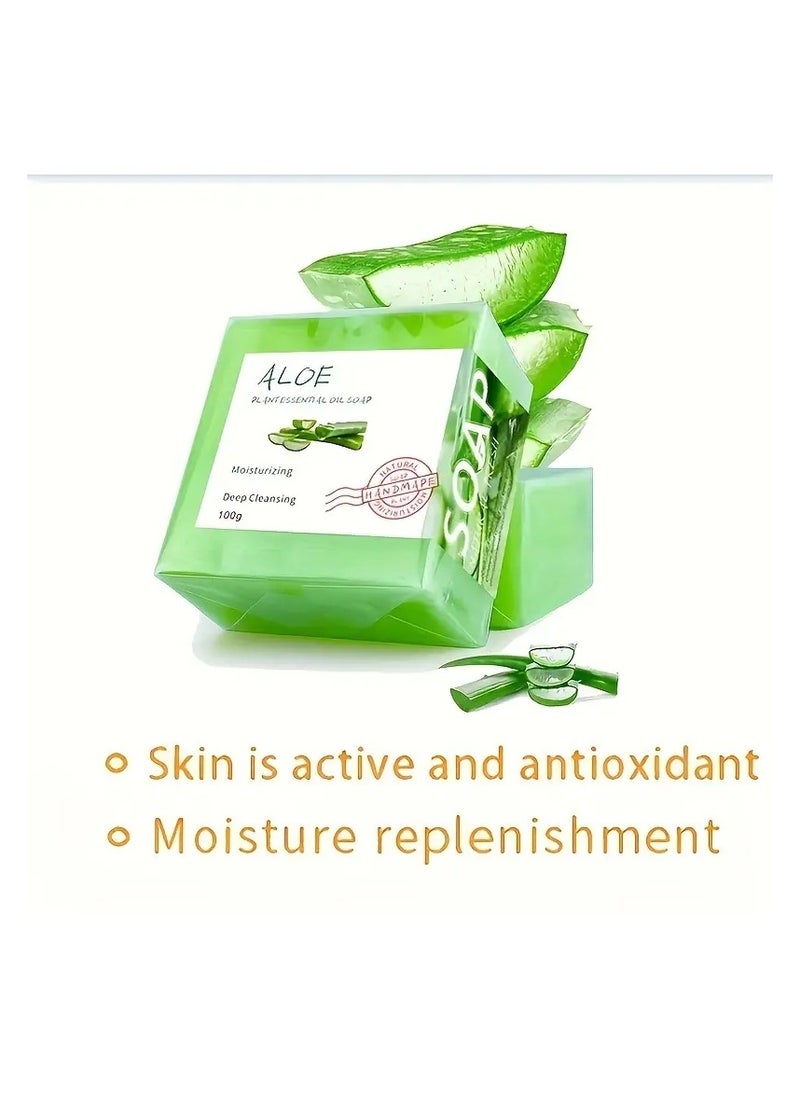 ORiTi - Aloe Vera Soap , Handmade Soap For Face And Bath, Aloe Vera Soap For Deep Cleansing - Image 1