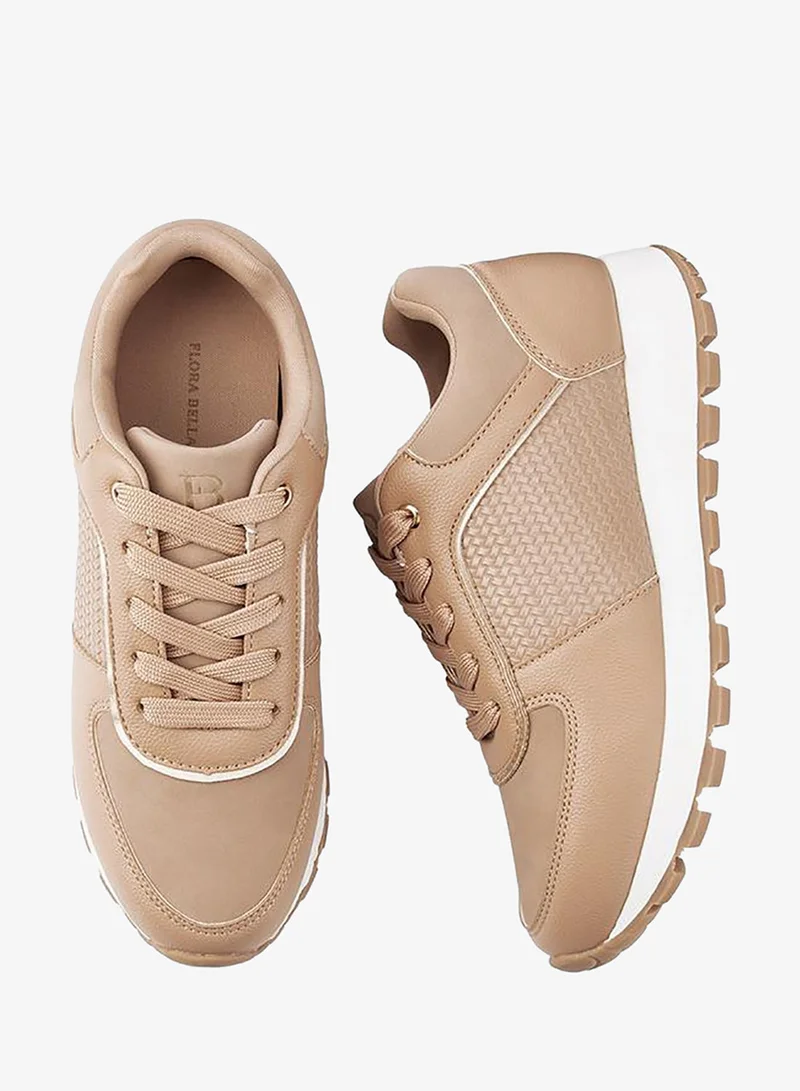 فلورا بيلا من شو إكسبرس أحذية رياضية برباط بنقشة دانتيل