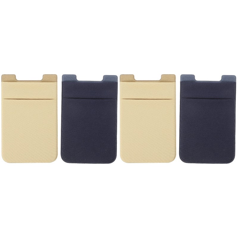 4 pcs Phone Wallet Credit Cell Phone Wallet Dual Slots Phone Card Holder Supply - Image 1