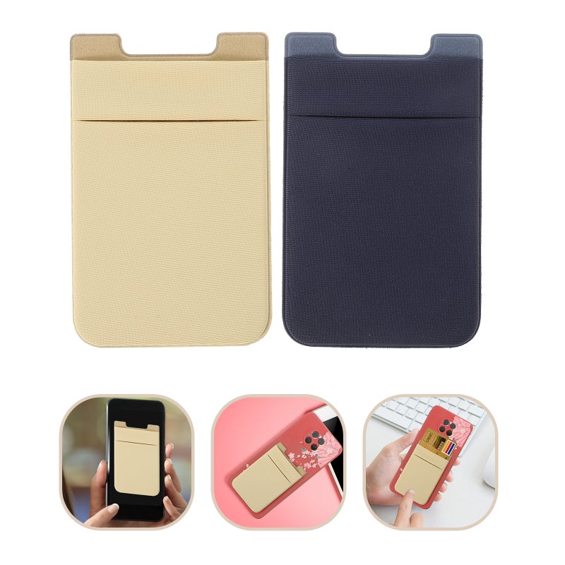 4 pcs Phone Wallet Credit Cell Phone Wallet Dual Slots Phone Card Holder Supply - Image 3